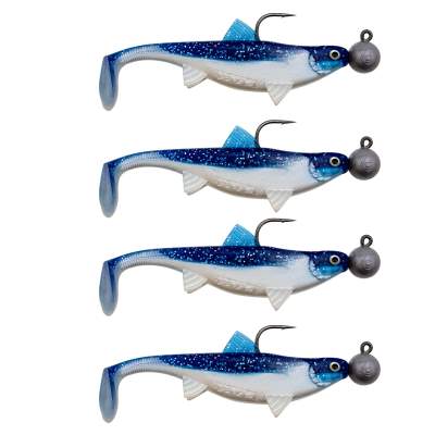 Senshu Real Fin Shad Ready2Catch, 8cm - Flaky Blue - 11g - 4 Stück