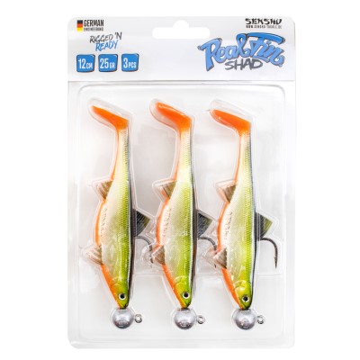 Senshu Real Fin Shad Ready2Catch, 12cm - Orange Belly - 25g - 3 Stück