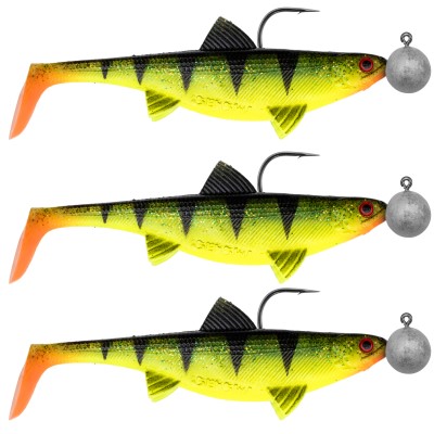 Senshu Real Fin Shad Ready2Catch Gummifische 12cm - Shiny Tiger - 25g - 3 Stück