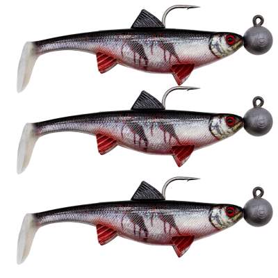 Senshu Real Fin Shad Ready2Catch Gummifische 12cm - Bloody Baitfish - 25g - 3 Stück