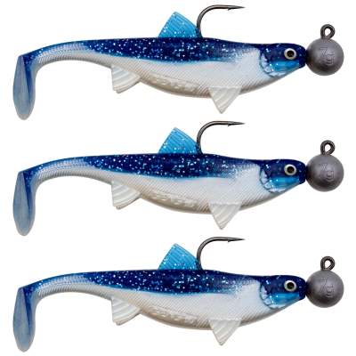 Senshu Real Fin Shad Ready2Catch Gummifische 12cm - Flaky Blue - 25g - 3 Stück