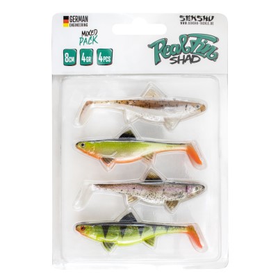 Senshu Real Fin Shad Gummifische 8cm - Mixed - 4g - 4 Stück