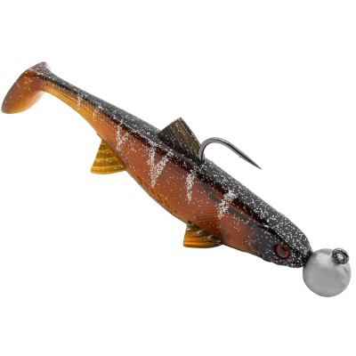 Senshu Real Fin Shad Ready2Catch Gummifische 8cm - Sunshine Brown - 11g - 4 Stück