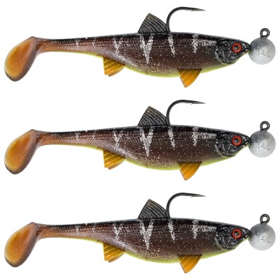 Senshu Real Fin Shad Ready2Catch Gummifische 12cm - Sunshine Brown - 25g - 3 Stück