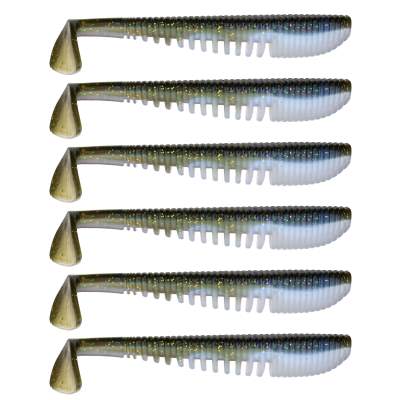 Senshu MG Shad Gummifisch 7.5cm - Arkansas Shiner - 3.5g - 6 Stück