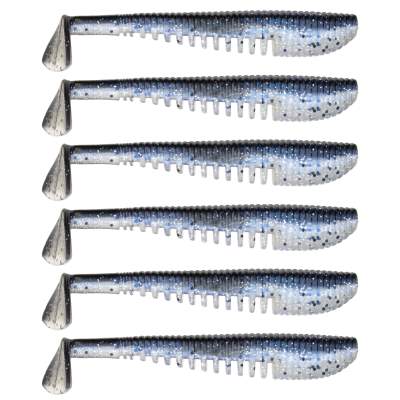 Senshu MG Shad, 7.5cm - Black Flash - 3.5g - 6 Stück