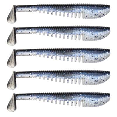 Senshu MG Shad Gummifisch 10cm - Black Flash - 8g - 5 Stück