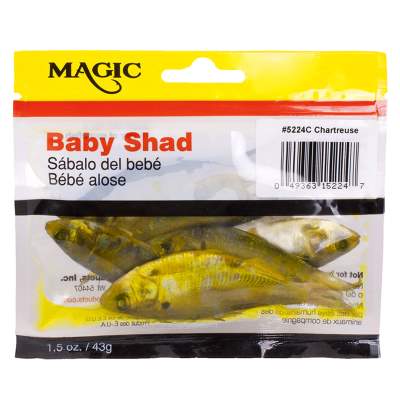 Magic Preserved Shad in Pouch-Chartreuse, Preserved Shad in Pouch-Chartreuse