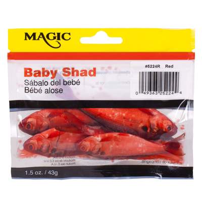 Magic Preserved Shad in Pouch-Red,