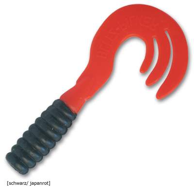 Blitz Pilker Riesenjig Dreierschwanz Beifänger Twister 01/06 17cm 17cm - schwarz/japanrot - 1Stück