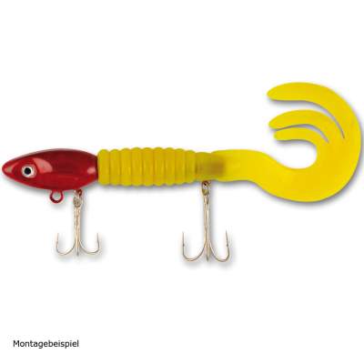 Blitz Pilker Riesenjig Dreierschwanz Beifänger Twister 02 17cm 17cm - gelb - 1Stück