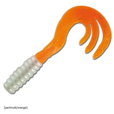 Blitz Pilker Riesenjig Dreierschwanz Beifänger Twister 09/05 17cm, - 17cm - perlmutt/orange - 1Stück