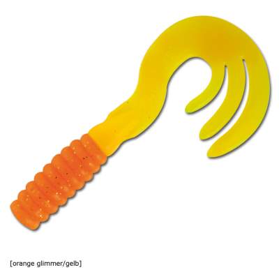 Blitz Pilker Riesenjig Dreierschwanz Beifänger Twister 17/02 17cm, - 17cm - orange glimmergelb/gelb - 1Stück