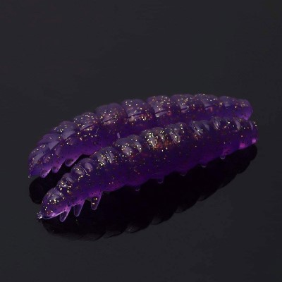 Libra Lures Larva, 3cm - purple glitter - 15Stück