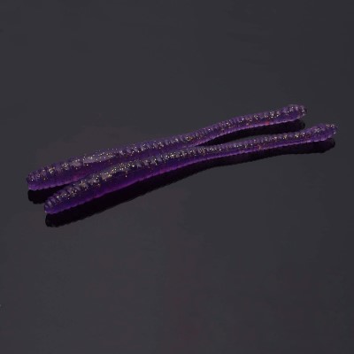 Libra Lures Dying Worm Creaturebait 7cm - purple glitter - 15Stück