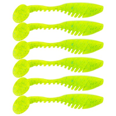 Senshu Perch Rippler Senior - Gummifisch 10cm - Lime - 6 Stück