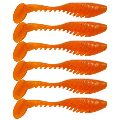 Senshu Perch Rippler Senior - Gummifisch 10cm - Orange - 6 Stück