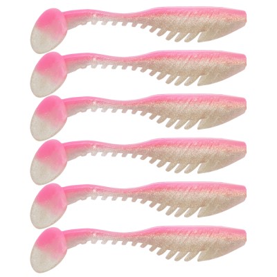 Senshu Perch Rippler Senior - Gummifisch 10cm - Pink Silver - 6 Stück