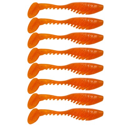 Senshu Perch Rippler - Gummifisch 8cm - Orange - 8 Stück