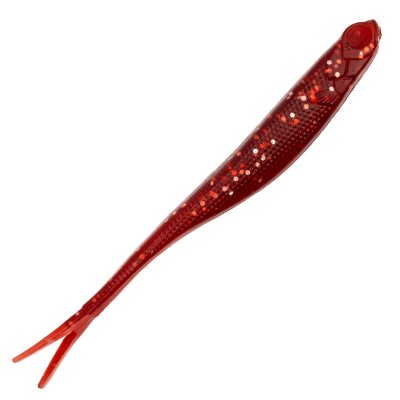 Fishdream Dropshot Warrior - Gummifisch 12cm - Wine Red - 8 Stück