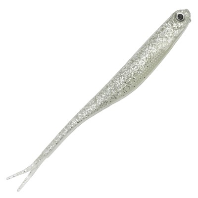 Fishdream Dropshot Warrior - Gummifisch 12cm - Silver White Glitter - 8 Stück