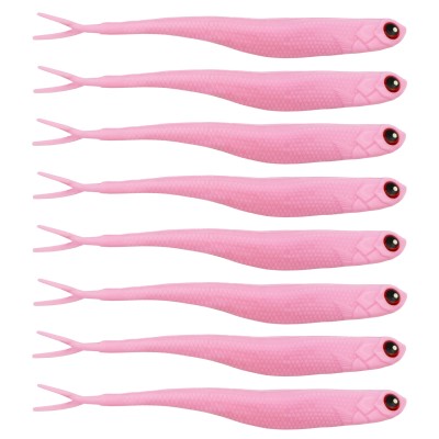 Fishdream Dropshot Warrior - Gummifisch 12cm - Pink - 8 Stück