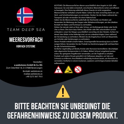 Team Deep Sea Streamer Squid Twins 120cm - Black - Gr.5/0 - 1mm - 1System