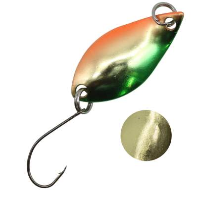 Troutlook Forellen Spoon Leaf 2,5g - 30x14mm - 5# gold/green/orange