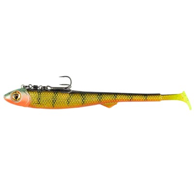 Fox Rage Pelagic Ready Rig - Slick Fast - vormontierter Gummifisch 18cm - Natural Perch - 40g