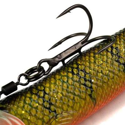 Fox Rage Pelagic Ready Rig - Slick Fast - vormontierter Gummifisch 18cm - Natural Perch - 40g