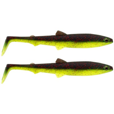 Westin BullTeez Gummifische 12,5cm - Black/Chartreuse- 16g - 2 Stück