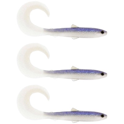 Westin BullTeez Curltail, 8cm - Sparkling Blue - 3g - 3 Stück