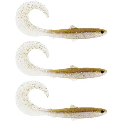 Westin BullTeez Curltail, 8cm - Pearl Sand - 3g - 3 Stück