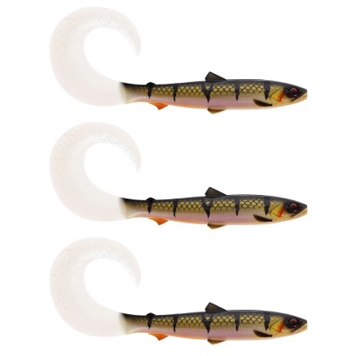 Westin BullTeez Curltail Gummifische 8cm - Bling Perch - 3g - 3 Stück