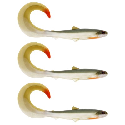 Westin BullTeez Curltail Gummifische 8cm - Bass Orange - 3g - 3 Stück