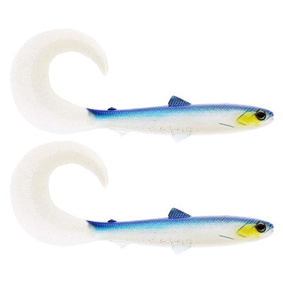 Westin BullTeez Curltail - Gummifische 14cm - Blue Headlight - 15g - 2 Stück