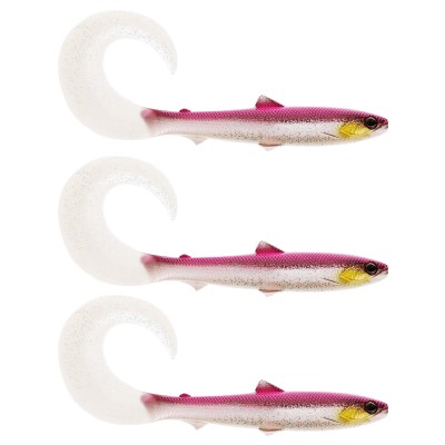 Westin BullTeez Curltail, 8cm - Pink Headlight - 3g - 3 Stück