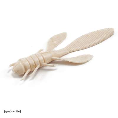 Owner Yuki Bug 85 Creature Bait (YB-85-17 ), 3,3 8,5cm - grub white - 8Stück