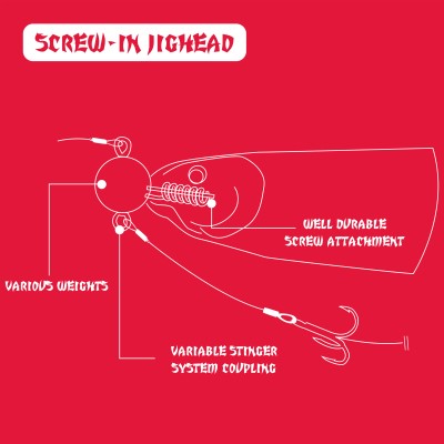 Senshu Screw-In Jighead Jigköpfe 10g - 3 Stück