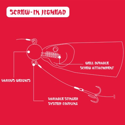 Senshu Screw-In Jighead, 17g - 3 Stück