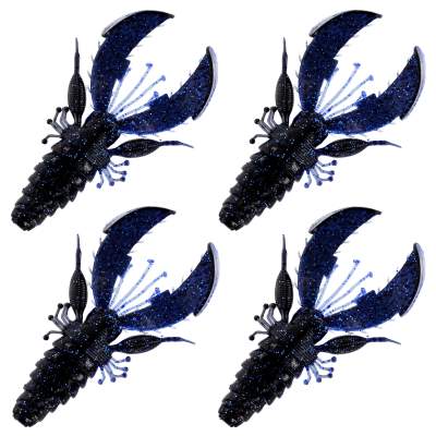 Westin CreCraw Creaturebait 10cm - Black/Blue - 12g - 4Stück