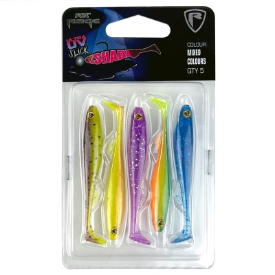 Fox Rage Slick Shad UV Mixed Colour Pack II - Gummifisch 7,0cm - 5 Stück