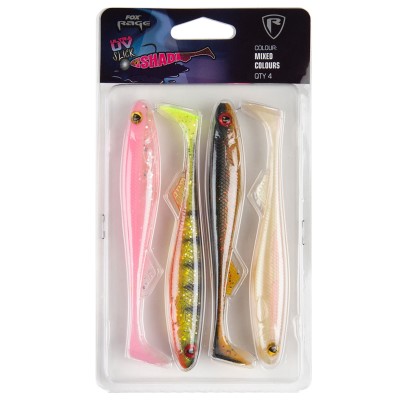 Fox Rage Slick Shad UV Mixed Colour Pack I 11,0cm - 4 Stück