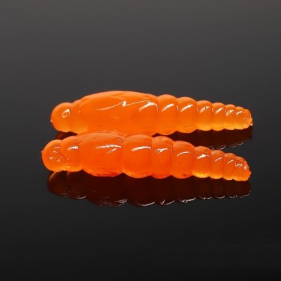 Libra Lures Largo Slim Creaturebait 2,8cm - hot orange - Cheese Flavour - 15Stück