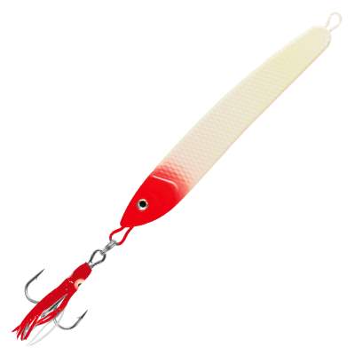 Team Deep Sea Fishscale Pilker 300g Fluogrün Red Head, - fluogreen red head - 300g - Gr.6/0 - 1Stück