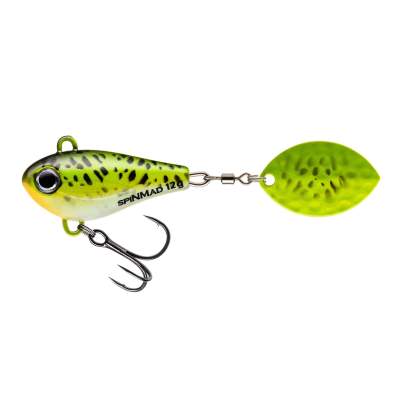 SpinMad Jigmaster 12g Tail Spinner 8cm - 12g - Chartreuse Tiger