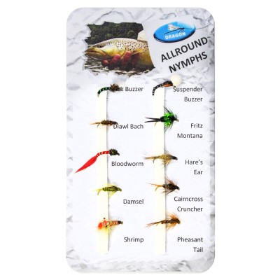 X-Version Fly Fliegenset: ALLROUND NYMPHS,