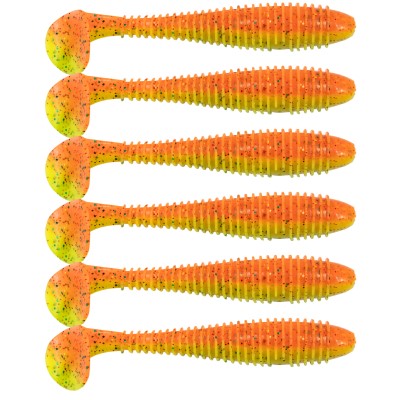 Keitech FAT Swing Impact - Gummifisch 3,8 - 9,5cm - 9g - Fire Chart - 6Stück