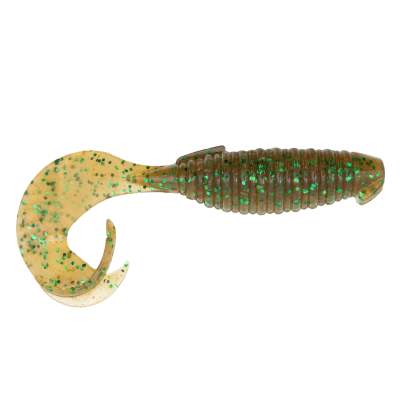 Keitech Flapper Grub, 4 - 8,5cm - 6,5g - Pumpkin Green FLK - 7Stück