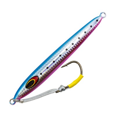 Speed- und Jigpilker Single Assist Hook 100g - Pink Blue Dotted Sardine